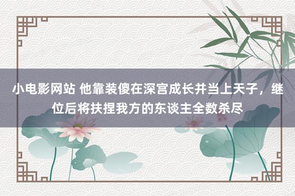 小电影网站 他靠装傻在深宫成长并当上天子，继位后将扶捏我方的东谈主全数杀尽
