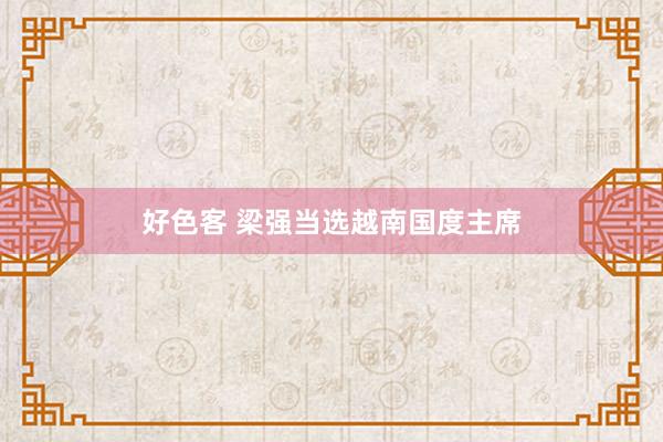 好色客 梁强当选越南国度主席