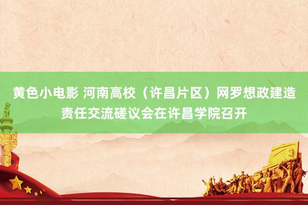 黄色小电影 河南高校（许昌片区）网罗想政建造责任交流磋议会在许昌学院召开