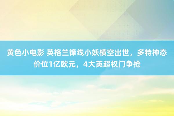 黄色小电影 英格兰锋线小妖横空出世，多特神态价位1亿欧元，4大英超权门争抢