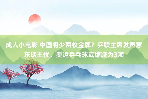 成人小电影 中国将少两枚金牌？乒联主席发声惹东谈主忧，奥运乒乓球或缩减为3项