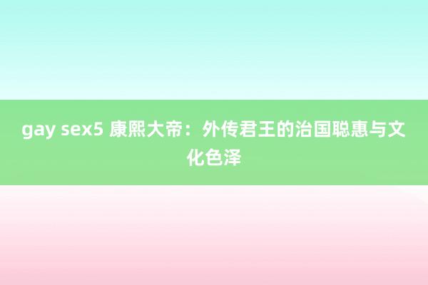 gay sex5 康熙大帝：外传君王的治国聪惠与文化色泽