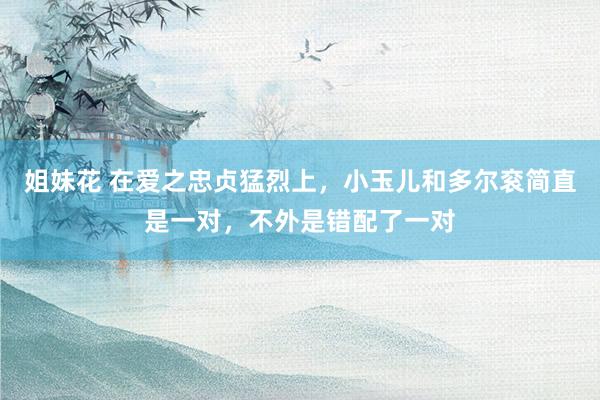 姐妹花 在爱之忠贞猛烈上，小玉儿和多尔衮简直是一对，不外是错配了一对