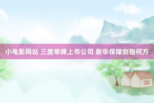 小电影网站 三度举牌上市公司 新华保障剑指何方