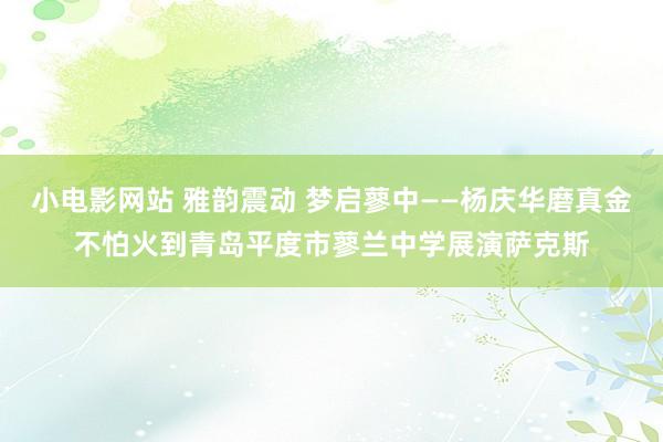 小电影网站 雅韵震动 梦启蓼中——杨庆华磨真金不怕火到青岛平度市蓼兰中学展演萨克斯