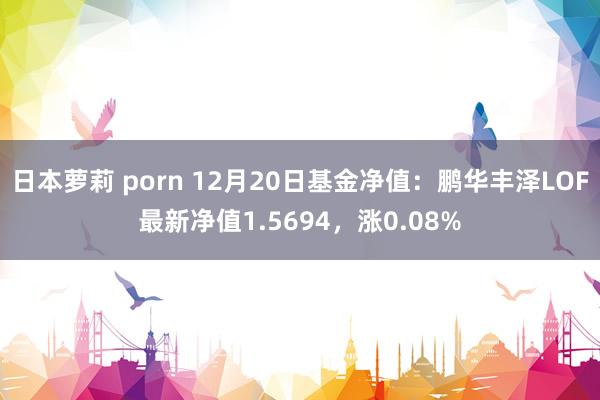 日本萝莉 porn 12月20日基金净值：鹏华丰泽LOF最新净值1.5694，涨0.08%