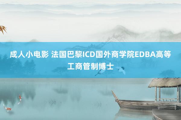 成人小电影 法国巴黎ICD国外商学院EDBA高等工商管制博士