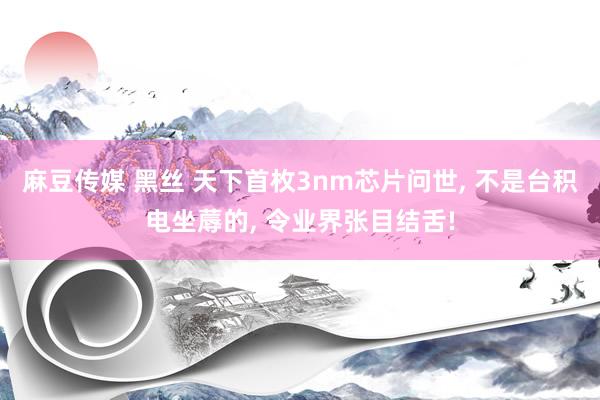 麻豆传媒 黑丝 天下首枚3nm芯片问世， 不是台积电坐蓐的， 令业界张目结舌!