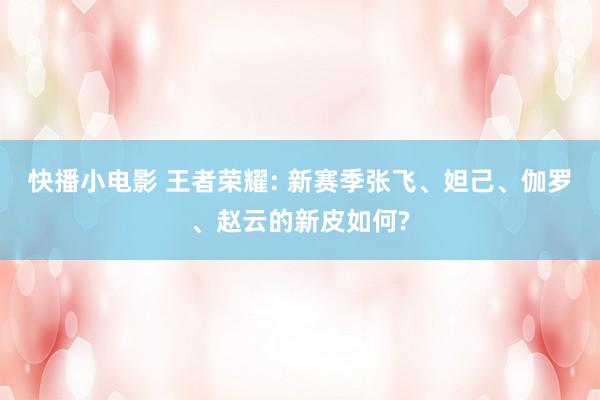 快播小电影 王者荣耀: 新赛季张飞、妲己、伽罗、赵云的新皮如何?