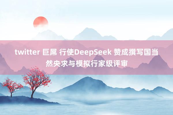 twitter 巨屌 行使DeepSeek 赞成撰写国当然央求与模拟行家级评审