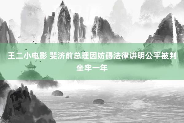 王二小电影 斐济前总理因妨碍法律讲明公平被判坐牢一年