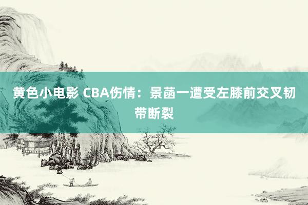 黄色小电影 CBA伤情：景菡一遭受左膝前交叉韧带断裂