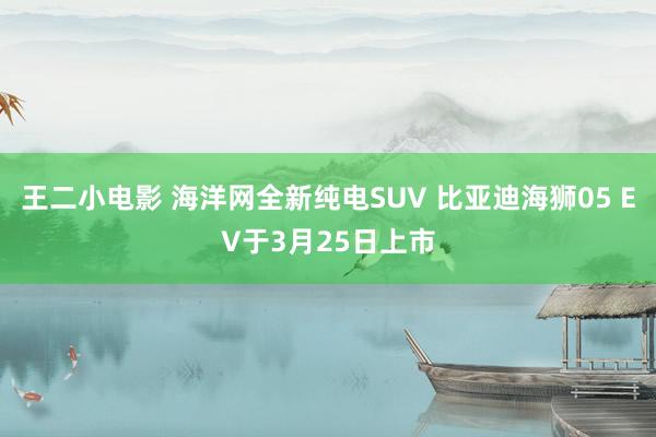 王二小电影 海洋网全新纯电SUV 比亚迪海狮05 EV于3月25日上市