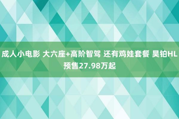成人小电影 大六座+高阶智驾 还有鸡娃套餐 昊铂HL预售27.98万起