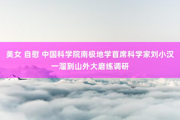 美女 自慰 中国科学院南极地学首席科学家刘小汉一溜到山外大磨练调研