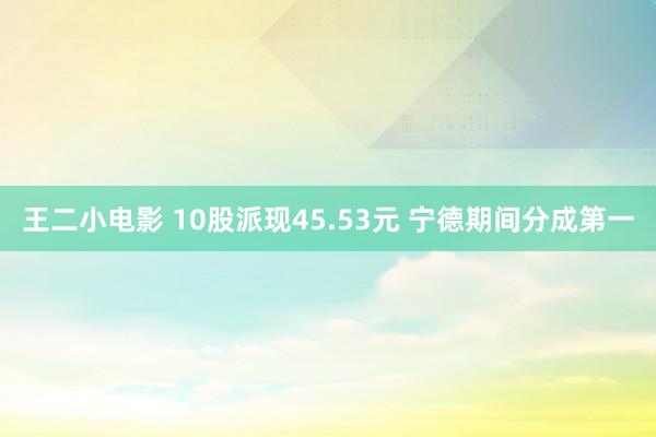 王二小电影 10股派现45.53元 宁德期间分成第一