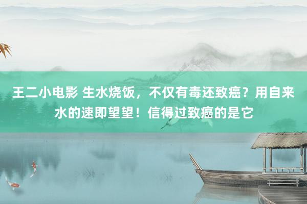 王二小电影 生水烧饭，不仅有毒还致癌？用自来水的速即望望！信得过致癌的是它