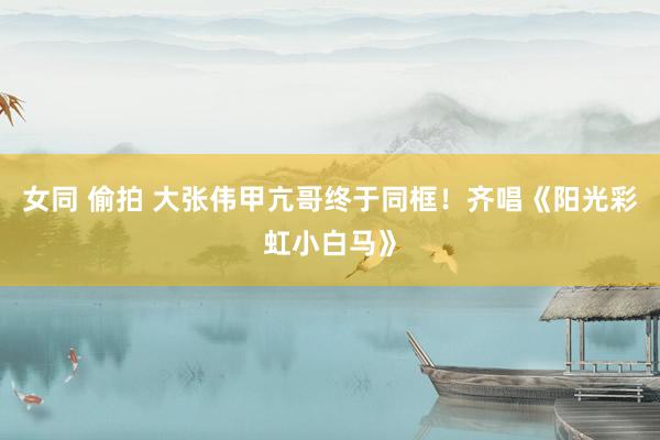 女同 偷拍 大张伟甲亢哥终于同框！齐唱《阳光彩虹小白马》