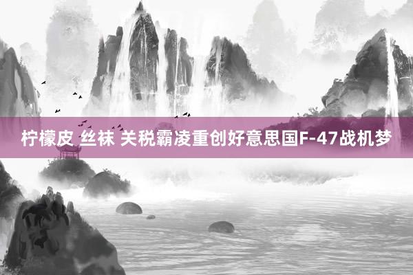 柠檬皮 丝袜 关税霸凌重创好意思国F-47战机梦