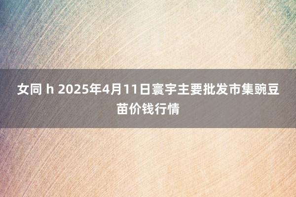 女同 h 2025年4月11日寰宇主要批发市集豌豆苗价钱行情