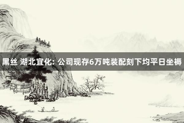 黑丝 湖北宜化: 公司现存6万吨装配刻下均平日坐褥