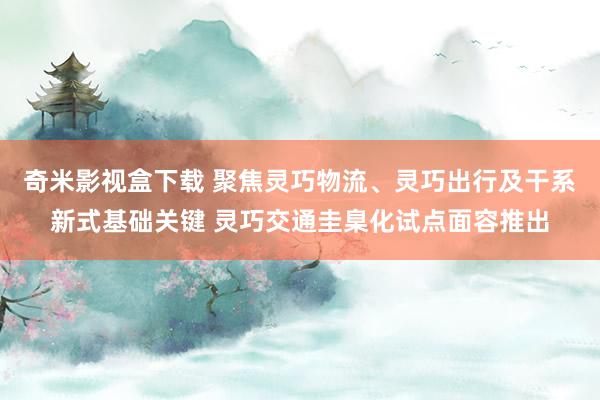 奇米影视盒下载 聚焦灵巧物流、灵巧出行及干系新式基础关键 灵巧交通圭臬化试点面容推出