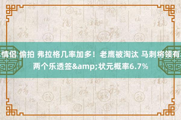 情侣 偷拍 弗拉格几率加多！老鹰被淘汰 马刺将领有两个乐透签&状元概率6.7%