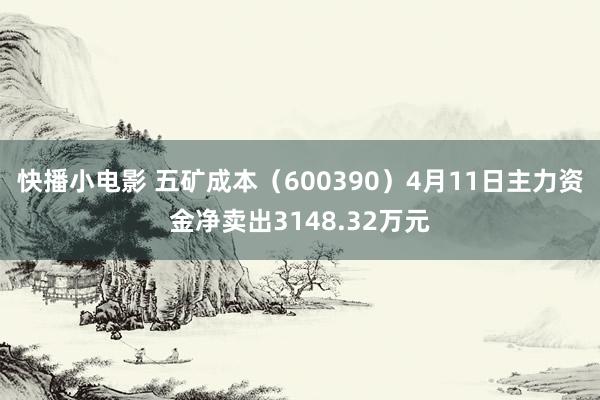 快播小电影 五矿成本（600390）4月11日主力资金净卖出3148.32万元