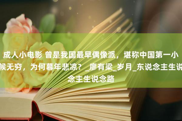 成人小电影 曾是我国最早偶像派，堪称中国第一小不满候无穷，为何暮年悲凉？_廖有梁_岁月_东说念主生说念路