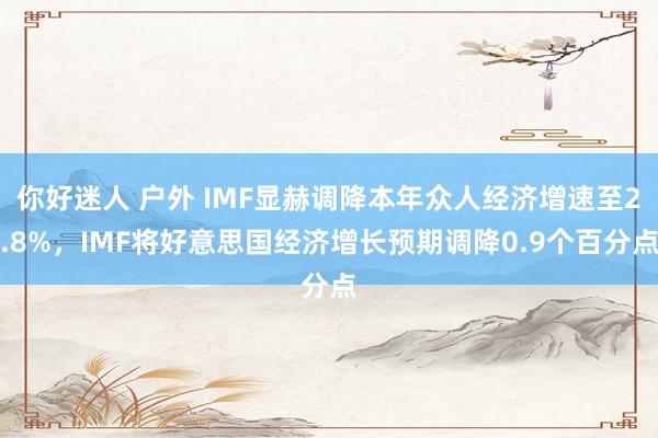 你好迷人 户外 IMF显赫调降本年众人经济增速至2.8%，IMF将好意思国经济增长预期调降0.9个百分点