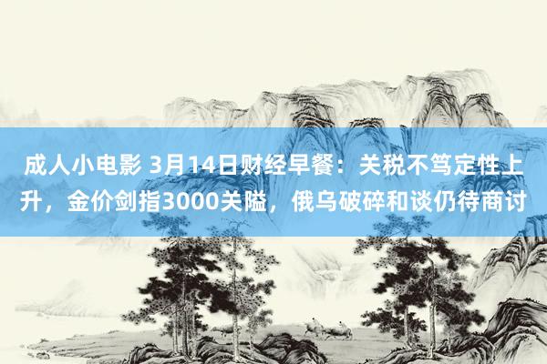 成人小电影 3月14日财经早餐：关税不笃定性上升，金价剑指3000关隘，俄乌破碎和谈仍待商讨