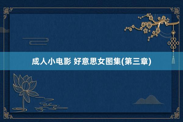 成人小电影 好意思女图集(第三章)